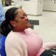 Mercedes Wells in labor.